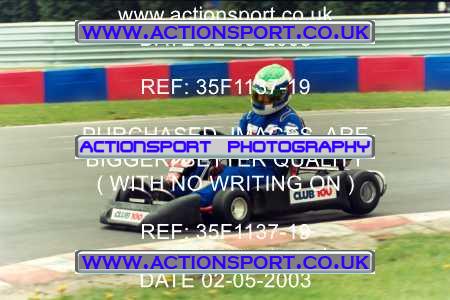 Photo: 35F1137-19 ActionSport Photography 02/05/2003 Club 100 Kart Enduro - Clay Pigeon Raceway _1_AllDrivers #33