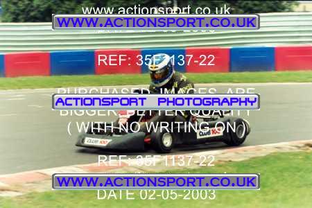 Photo: 35F1137-22 ActionSport Photography 02/05/2003 Club 100 Kart Enduro - Clay Pigeon Raceway _1_AllDrivers #2