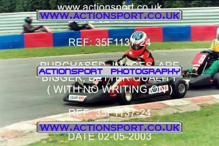Photo: 35F1137-24 ActionSport Photography 02/05/2003 Club 100 Kart Enduro - Clay Pigeon Raceway _1_AllDrivers #7