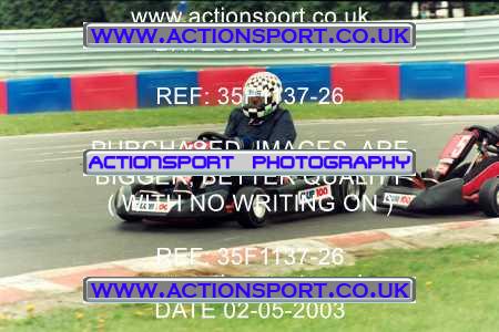 Photo: 35F1137-26 ActionSport Photography 02/05/2003 Club 100 Kart Enduro - Clay Pigeon Raceway _1_AllDrivers #14
