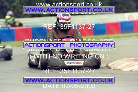 Photo: 35F1137-27 ActionSport Photography 02/05/2003 Club 100 Kart Enduro - Clay Pigeon Raceway _1_AllDrivers #3