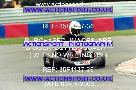 Photo: 35F1137-36 ActionSport Photography 02/05/2003 Club 100 Kart Enduro - Clay Pigeon Raceway _1_AllDrivers #4