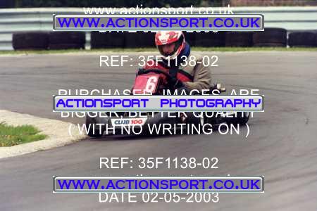 Photo: 35F1138-02 ActionSport Photography 02/05/2003 Club 100 Kart Enduro - Clay Pigeon Raceway _1_AllDrivers #6