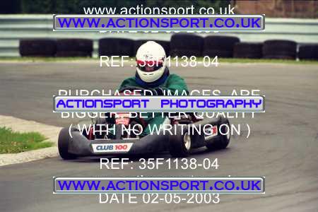 Photo: 35F1138-04 ActionSport Photography 02/05/2003 Club 100 Kart Enduro - Clay Pigeon Raceway _1_AllDrivers #30