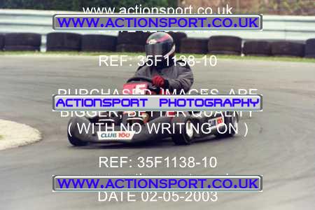 Photo: 35F1138-10 ActionSport Photography 02/05/2003 Club 100 Kart Enduro - Clay Pigeon Raceway _1_AllDrivers #5