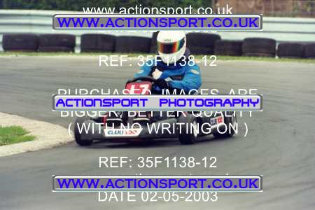 Photo: 35F1138-12 ActionSport Photography 02/05/2003 Club 100 Kart Enduro - Clay Pigeon Raceway _1_AllDrivers #17