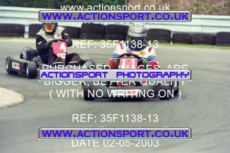 Photo: 35F1138-13 ActionSport Photography 02/05/2003 Club 100 Kart Enduro - Clay Pigeon Raceway _1_AllDrivers #4