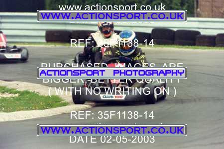 Photo: 35F1138-14 ActionSport Photography 02/05/2003 Club 100 Kart Enduro - Clay Pigeon Raceway _1_AllDrivers #2