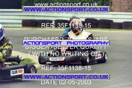 Photo: 35F1138-15 ActionSport Photography 02/05/2003 Club 100 Kart Enduro - Clay Pigeon Raceway _1_AllDrivers #16