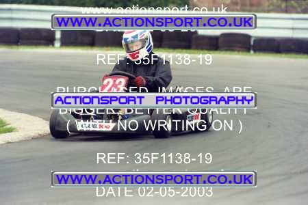 Photo: 35F1138-19 ActionSport Photography 02/05/2003 Club 100 Kart Enduro - Clay Pigeon Raceway _1_AllDrivers #23