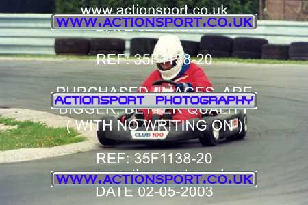 Photo: 35F1138-20 ActionSport Photography 02/05/2003 Club 100 Kart Enduro - Clay Pigeon Raceway _1_AllDrivers #15