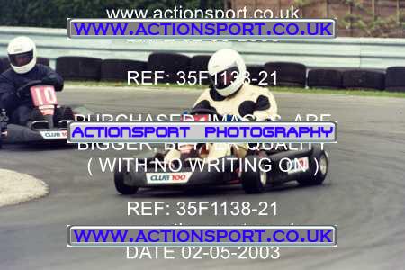 Photo: 35F1138-21 ActionSport Photography 02/05/2003 Club 100 Kart Enduro - Clay Pigeon Raceway _1_AllDrivers #24