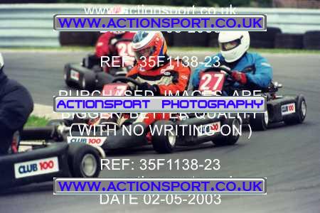 Photo: 35F1138-23 ActionSport Photography 02/05/2003 Club 100 Kart Enduro - Clay Pigeon Raceway _1_AllDrivers #7