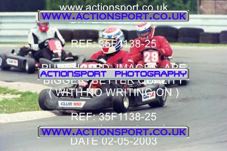 Photo: 35F1138-25 ActionSport Photography 02/05/2003 Club 100 Kart Enduro - Clay Pigeon Raceway _1_AllDrivers #20