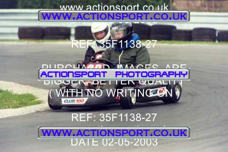 Photo: 35F1138-27 ActionSport Photography 02/05/2003 Club 100 Kart Enduro - Clay Pigeon Raceway _1_AllDrivers #36