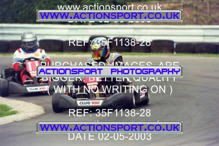 Photo: 35F1138-28 ActionSport Photography 02/05/2003 Club 100 Kart Enduro - Clay Pigeon Raceway _1_AllDrivers #4