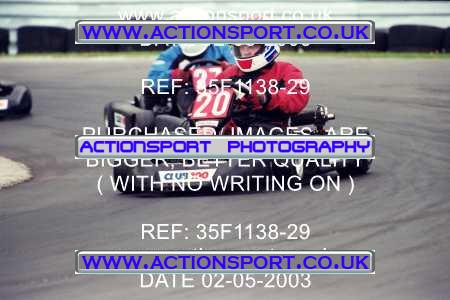 Photo: 35F1138-29 ActionSport Photography 02/05/2003 Club 100 Kart Enduro - Clay Pigeon Raceway _1_AllDrivers #20
