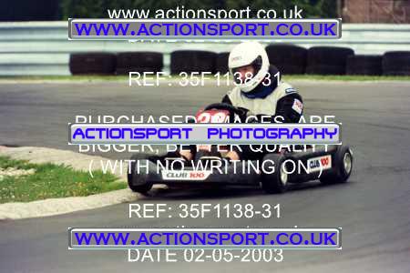 Photo: 35F1138-31 ActionSport Photography 02/05/2003 Club 100 Kart Enduro - Clay Pigeon Raceway _1_AllDrivers #38