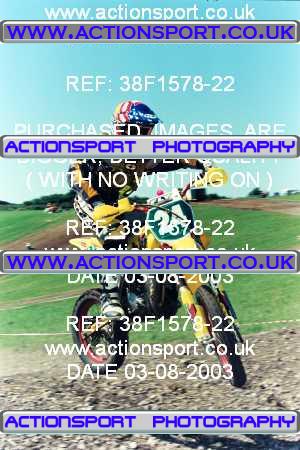 Photo: 38F1578-22 ActionSport Photography 03/08/2003 YMSA Hants & Dorset YMC - Martinstown _3_BigWheel85s #24