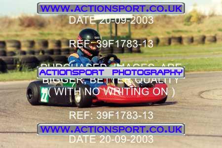 Photo: 39F1783-13 ActionSport Photography 20/09/2003 F6 Karting - Bayford Meadow _3_HondaJuniorProKart-F6JuniorStandard #2022
