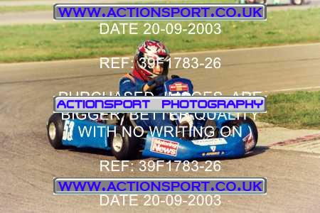 Photo: 39F1783-26 ActionSport Photography 20/09/2003 F6 Karting - Bayford Meadow _3_HondaJuniorProKart-F6JuniorStandard #53