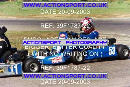 Photo: 39F1787-22 ActionSport Photography 20/09/2003 F6 Karting - Bayford Meadow _3_HondaJuniorProKart-F6JuniorStandard #53