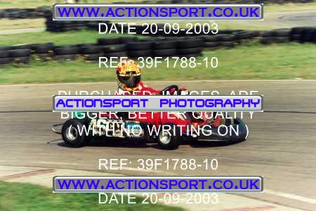 Photo: 39F1788-10 ActionSport Photography 20/09/2003 F6 Karting - Bayford Meadow _3_HondaJuniorProKart-F6JuniorStandard #46