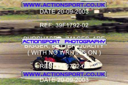 Photo: 39F1792-02 ActionSport Photography 20/09/2003 F6 Karting - Bayford Meadow _5_F6Cadets-F6HondaCadets #19