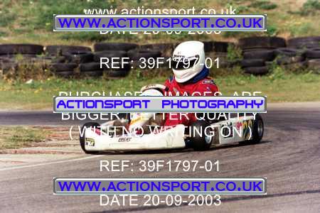 Photo: 39F1797-01 ActionSport Photography 20/09/2003 F6 Karting - Bayford Meadow _8_JuniorTKM4Stroke-JuniorBiland #22