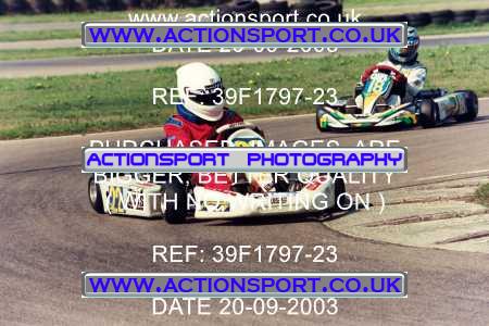 Photo: 39F1797-23 ActionSport Photography 20/09/2003 F6 Karting - Bayford Meadow _8_JuniorTKM4Stroke-JuniorBiland #22