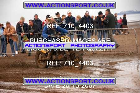 Photo: 710_4403 ActionSport Photography 20,21/10/2007 Weston Beach Race 2007  _2_AdultQuads-Sidecars #133