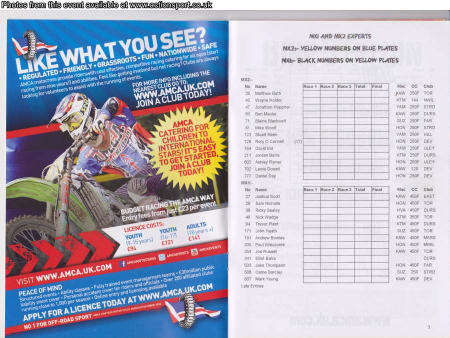 Event programme page